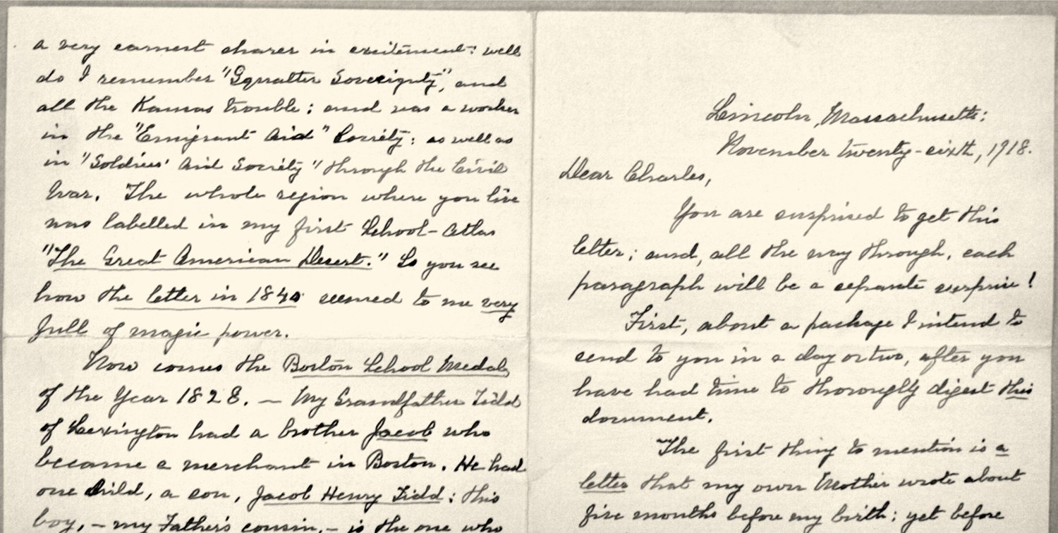 Aunt Esther's 1918 letter